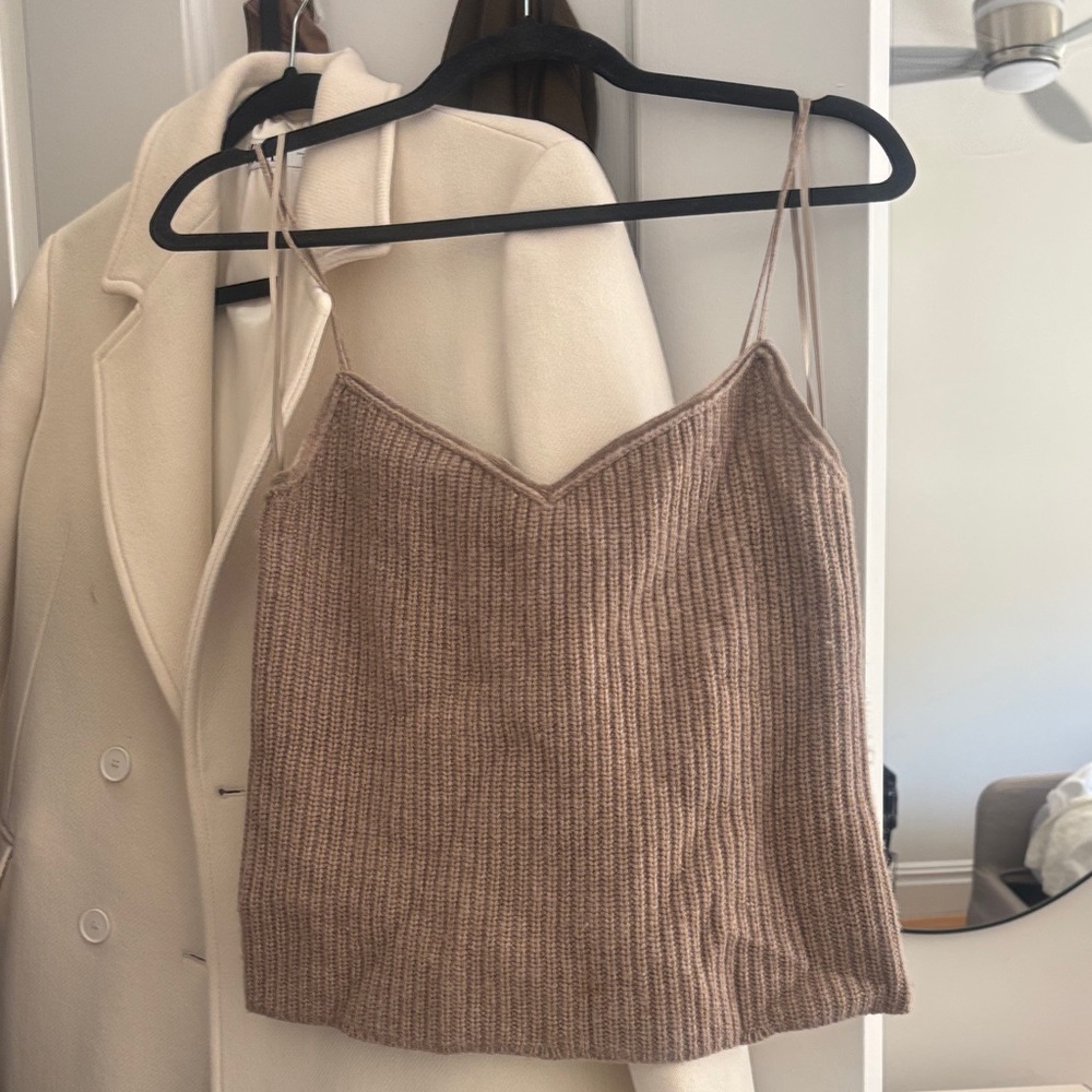 Theory Ribbed Knit Camisole - Tan